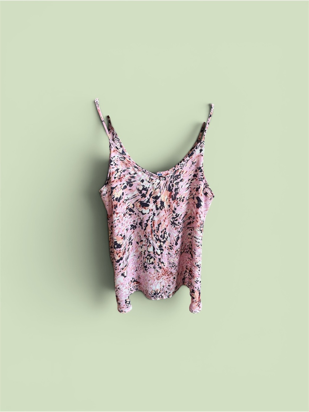 Apt. 9 Pink Abstract Print Satin Cami